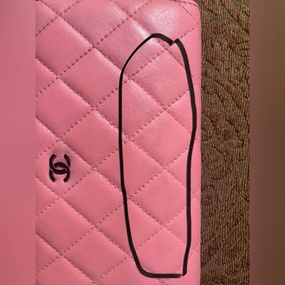 CHANEL CC Pink Leather Wallet-Chain And Wallet To Bag Insert Included - Picture 5 of 12
